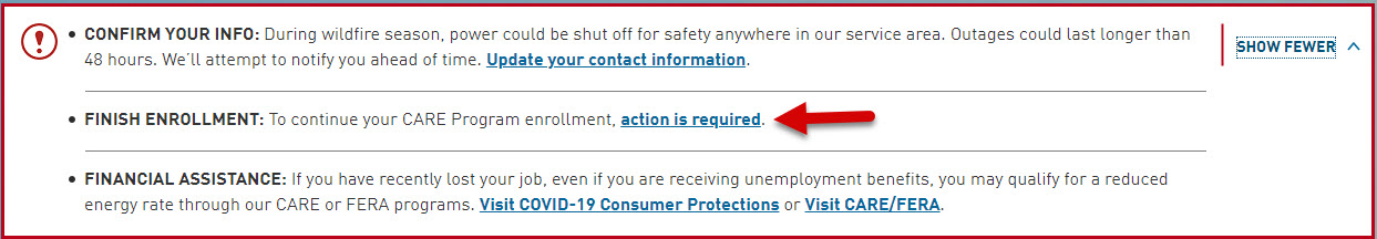 I received a letter for the CARE program requesting me to verify my ...