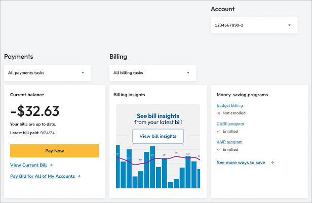 Where can I find and download a copy of my current bill?
