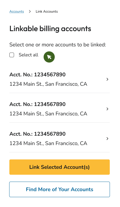 How do I link another account to my profile?